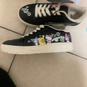 Hello Kitty Black and White Kids Sneakers
